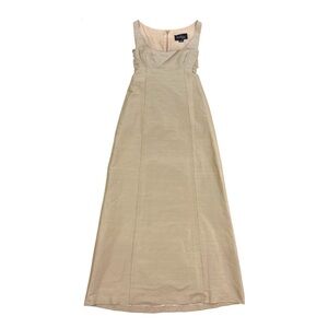 Vintage Nicole Miller New York 100% Silk Empire Waist Full Length Dress Formal